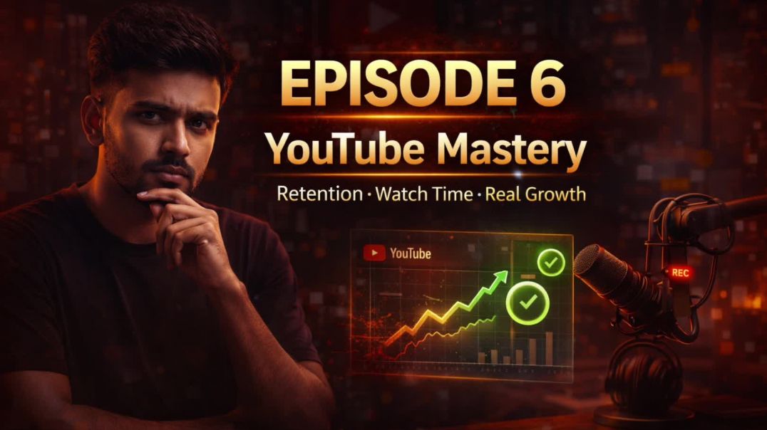 ⁣EPISODE 6 | YouTube Mastery Podcast Retention, Watch  Time & Real Growth Explained
