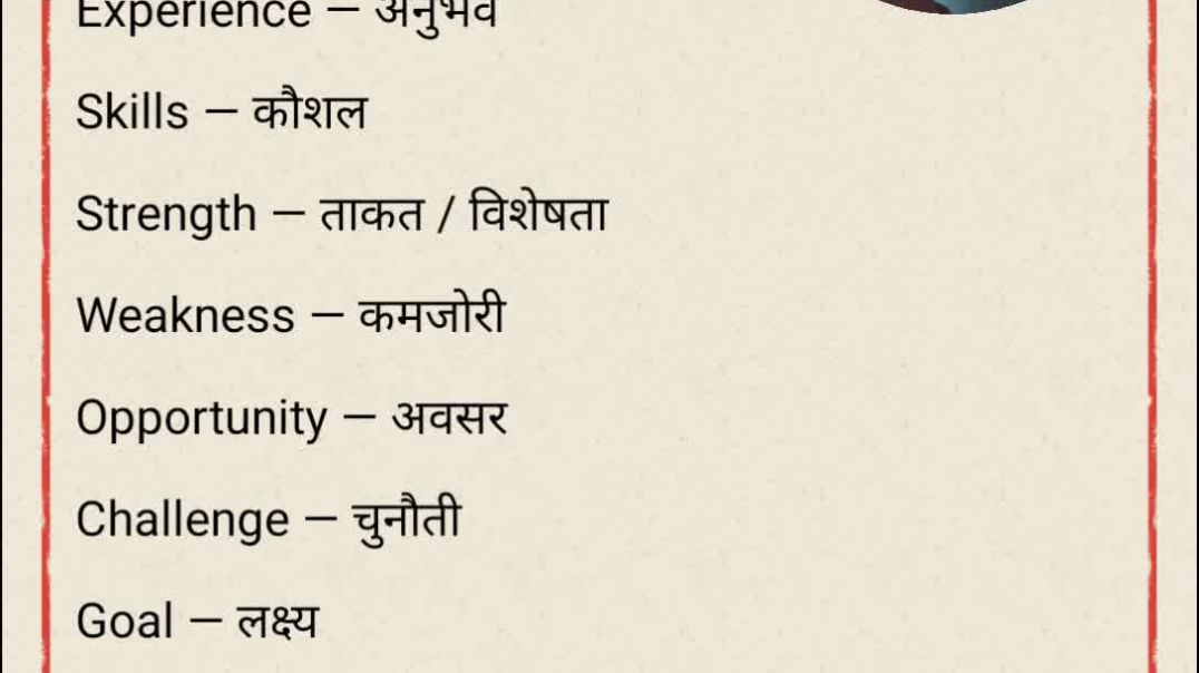 ⁣English Greeting Words + Interview Vocabulary for Beginners