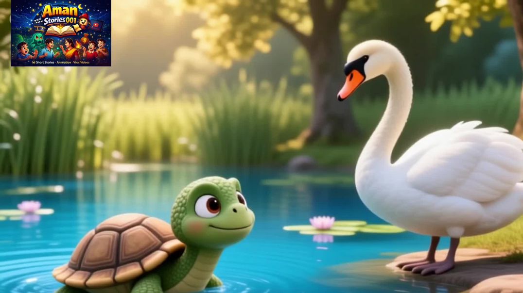 ⁣कछुआ और दो हंस की कहानी | Panchatantra Moral Story in Hindi | Short Animated Story