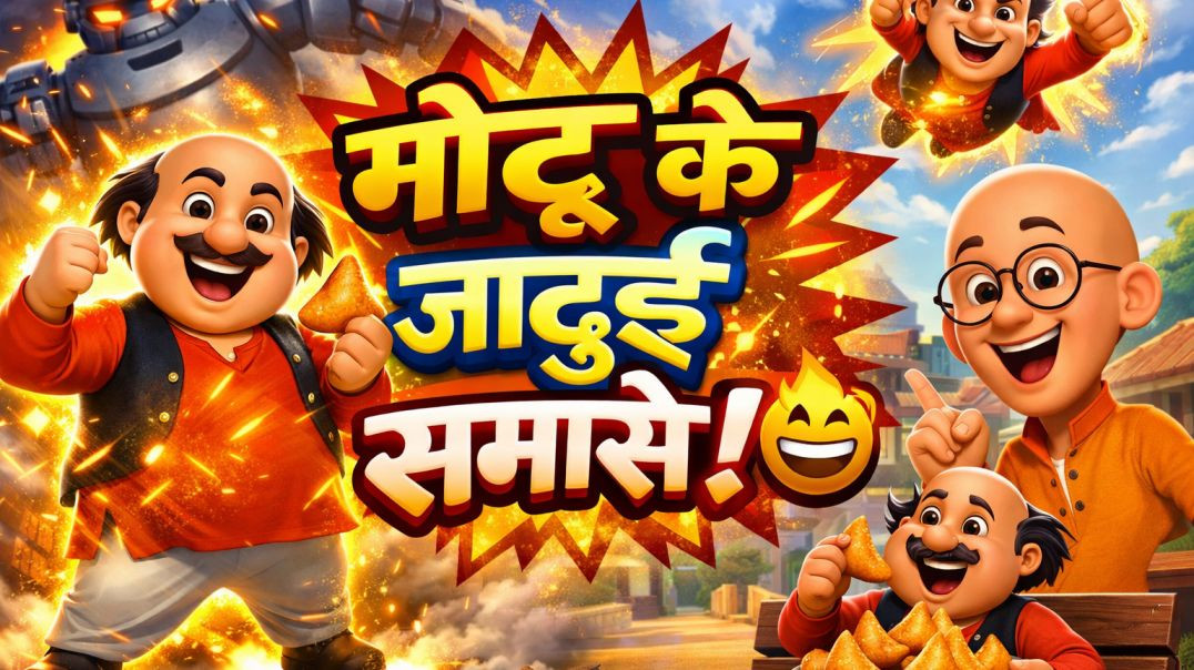 ⁣Motu Patlu ke jaadui samose