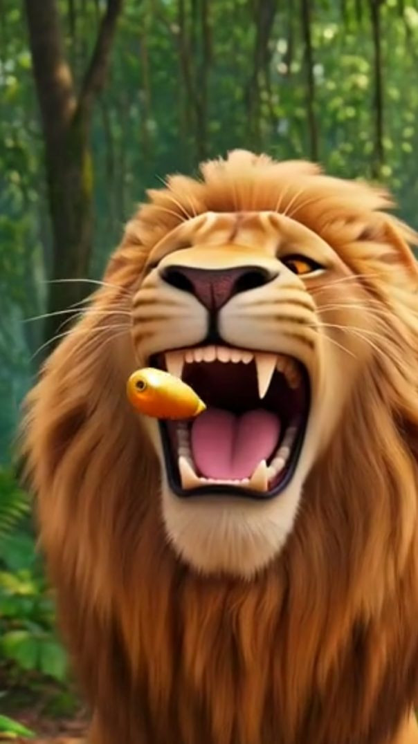 lion eat pistol bullef