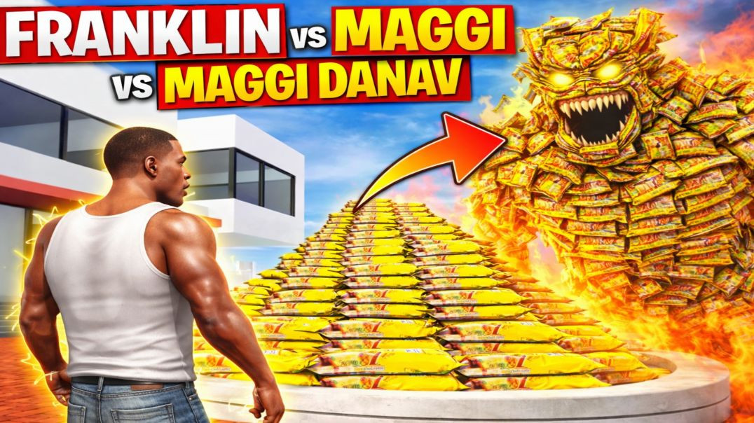 ⁣Franklin Vs Maggi danav | GTA5 gaming Indian bike driving 3D game| ATB STUDIO|