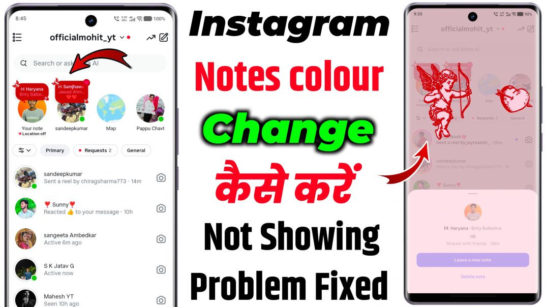 ⁣Instagram Notes Color Change to Red Pink 2026 | How to Change Instagram Notes Color to Red Pink
