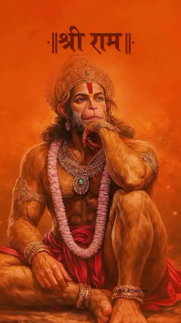 वीर हनुमाना अति बलवाना 🥰  राम नाम रटियों रे.... प्रभु मन बसियों रे.. 🙆🏻‍♂️
