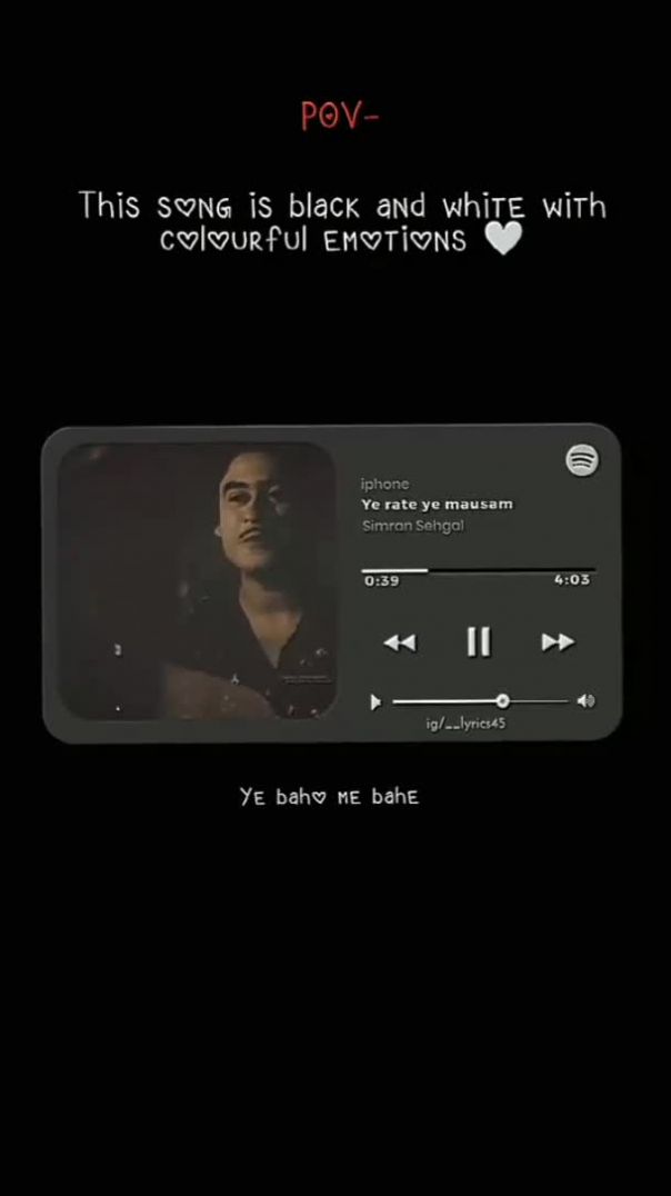 From KlickPin CF yeh raate ye mausam ❤️🩹🫶🏻 _ Canzoni