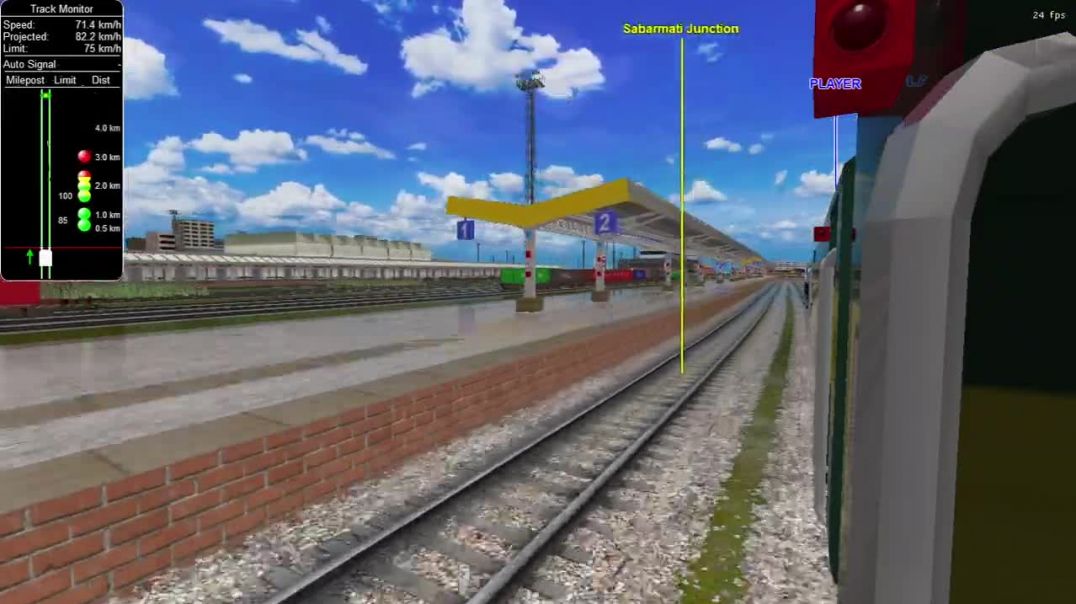 ⁣Ahmedabad delhi sarai Rohilla garib rath express msts Indian train sim pc