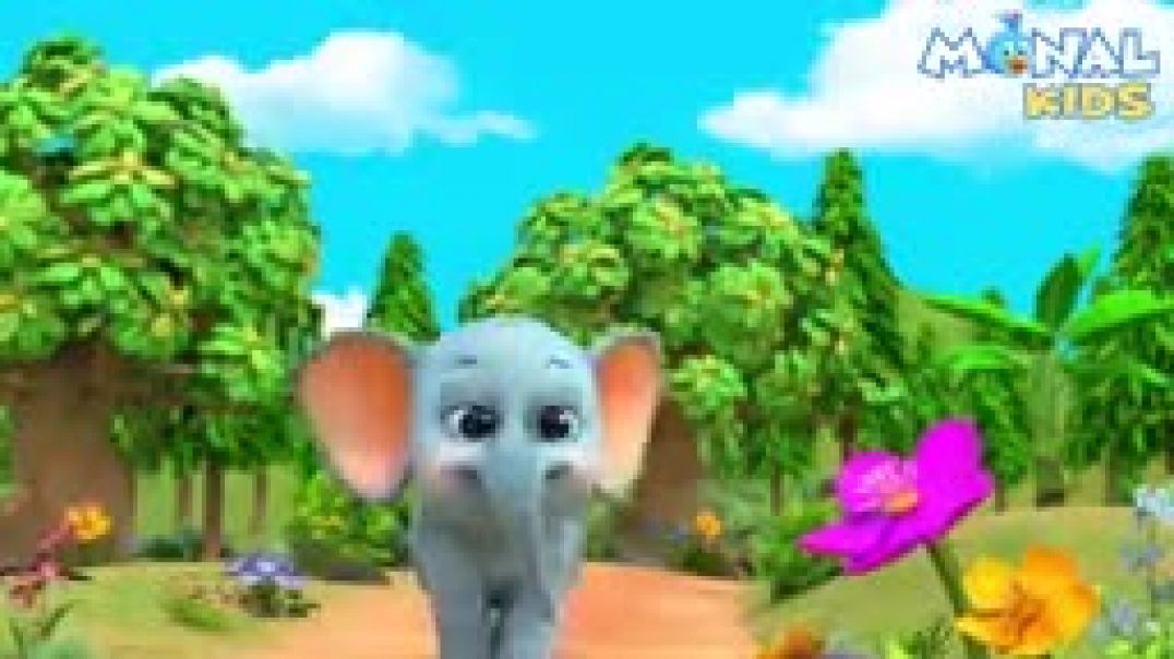 ⁣🐘_Ek_Mota_Hathi_Ghumne_Chala___एक_मोटा_हाथी___Hindi_Nursery_Rhymes_Hindi(144p)