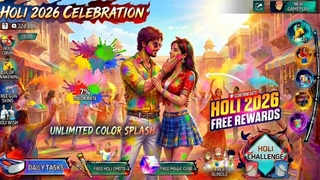 ⁣HOLI CARNIVAL EVENT FULL DETAILS 🔥 HOLI SPACIAL FREE MAGIC CUBE 😱