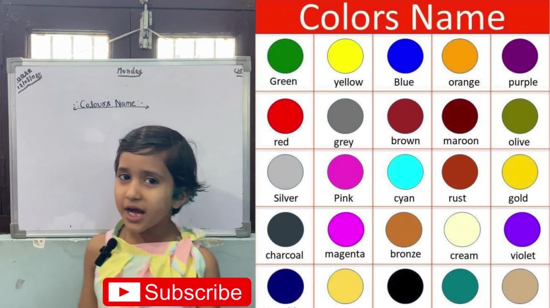 ⁣रंगों का नाम हिंदी और अंग्रेजी में भी । Colours name Hindi and English.#colours #rang viral video