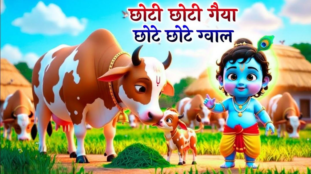 ⁣Choti Choti Gaiya, Chote Chote Gwal   छोटी छोटी गैया   #little Krishna Bhajan - Krishna Bal Leela