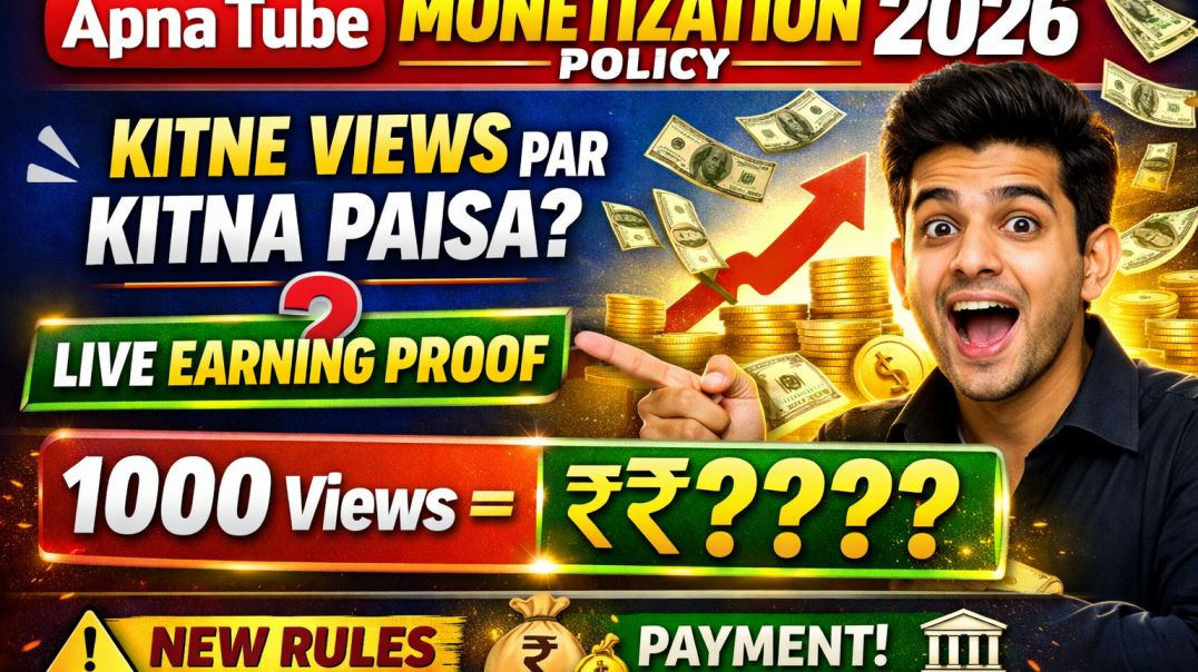 ⁣Apnatube Monetization Ka Sach 🤯 | 1000 Views Par Kitna Paisa? #apnatube #viral #video