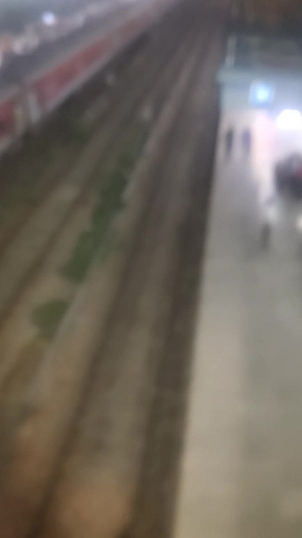 Large railway station. Sabsa bda railway platform