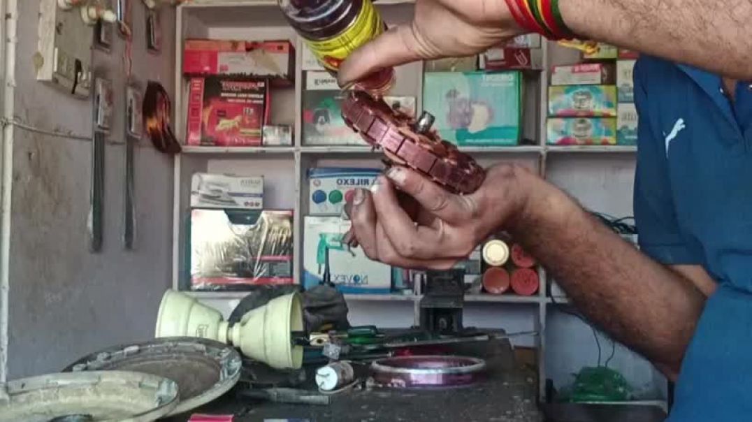 ⁣सीलिंग फैन बेयरिंग खराब 😱⚙️ नई बेयरिंग डालकर पंखा किया एकदम स्मूद 🛠️✨ अब चलेगा फुल स्पीड में बिना आव