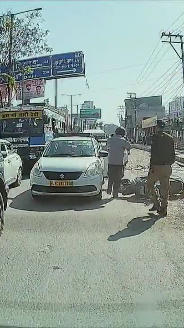 Car Dashcam footage showing irresponsible driver on road