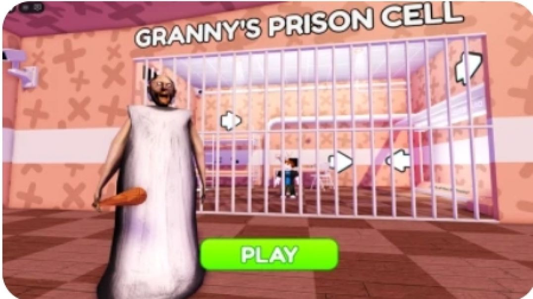 ⁣Granny prison cell horror story dark game #roblox#bloxyraa