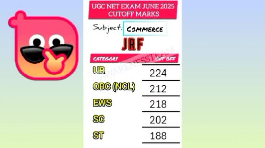 ⁣UGC NET JUNE 25 COMMERCE CUT OFF 💯📴🥳🤩😍