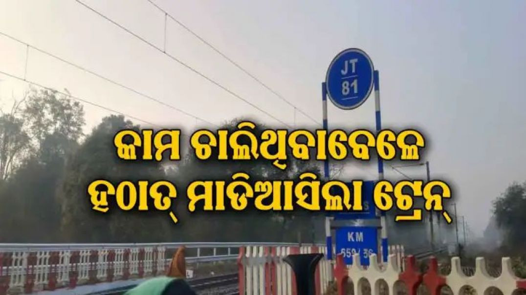 ରେଳ ଟ୍ରାକ୍‌ ମରାମତି କାମ କରୁଥିଲେ ଶ୍ରମିକ।