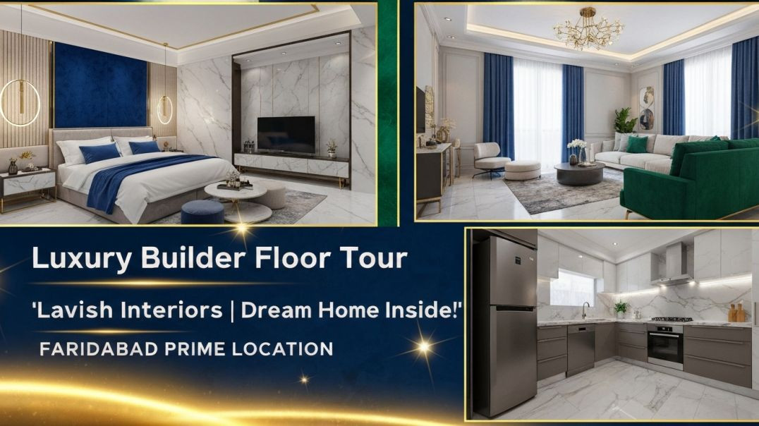 ⁣Dream Luxury Home in Faridabad | 3BHK Godrej Retreat | 180 Sq Yard Builder Floor