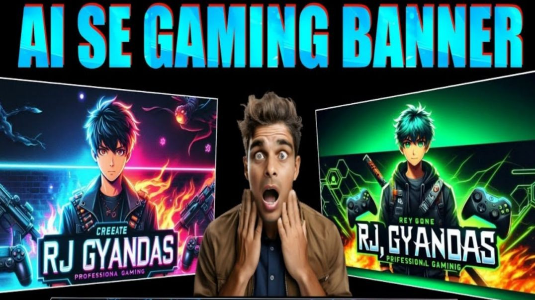 ⁣गेमिंग ApnaTube बैनर कैसे बनाएं AI का उपयोग करके ?  गेमिंग चैनल के लिए बैनर कैसे बनाएं