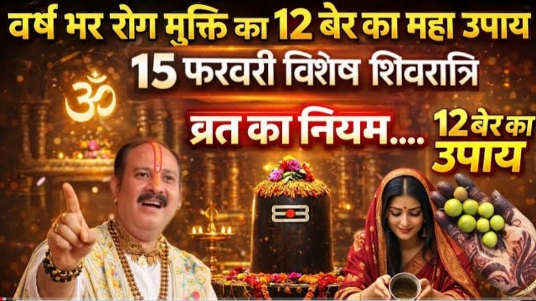 ⁣🪔15_फरवरी_विशेष_शिवरात्रि_2026___12_बेर_का_महा_उपाय___व्रत_का_सही_नियम_#shivratri_#pradeepmishra(360p)