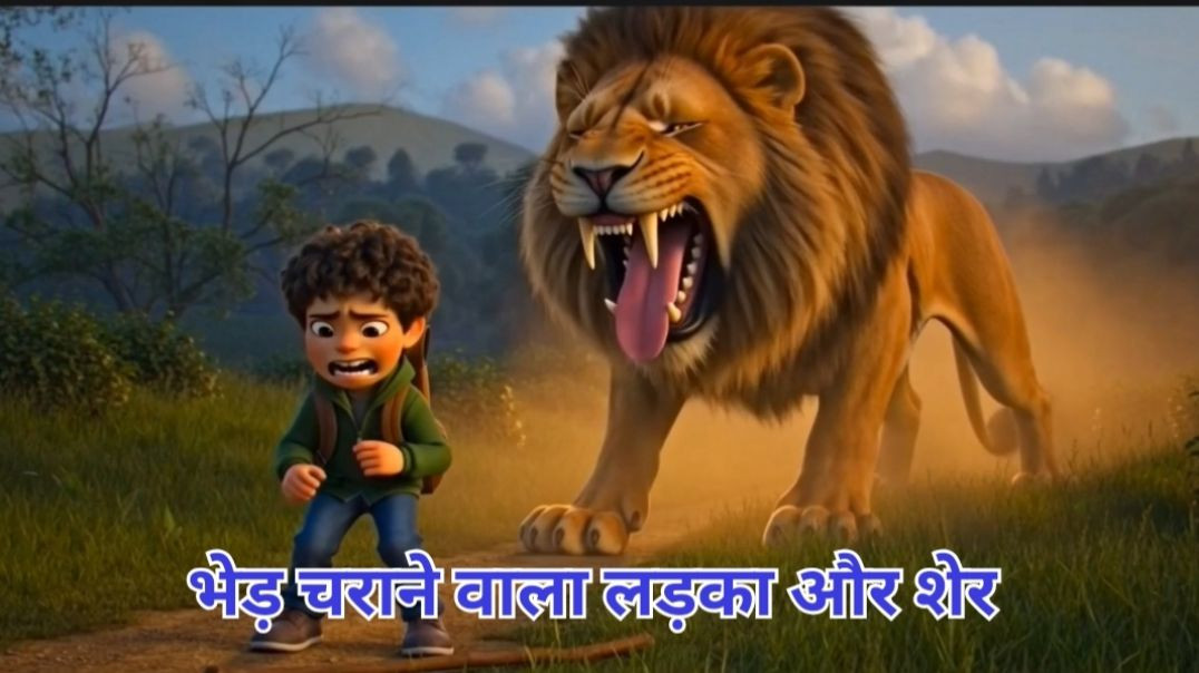 ⁣❤️भेड़ चराने वाला लड़का और शेर ❤️Moral STORY❤️