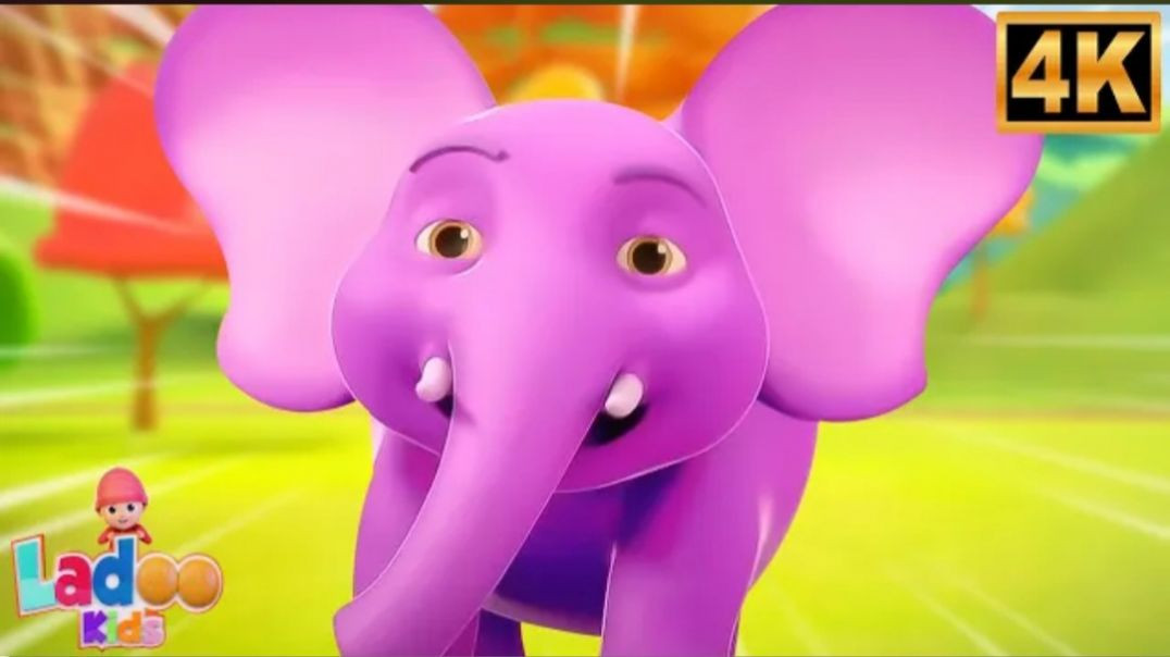 ⁣Ek Mota Hathi Ghumne Chala, एक मोटा हाथी, Nursery Poems and Cartoon Songs for Kids_1080p