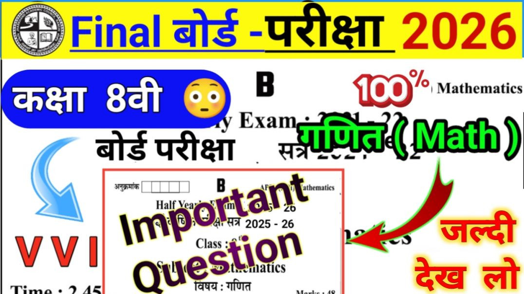 ⁣Class 8 Math Most Important Questions All chapter