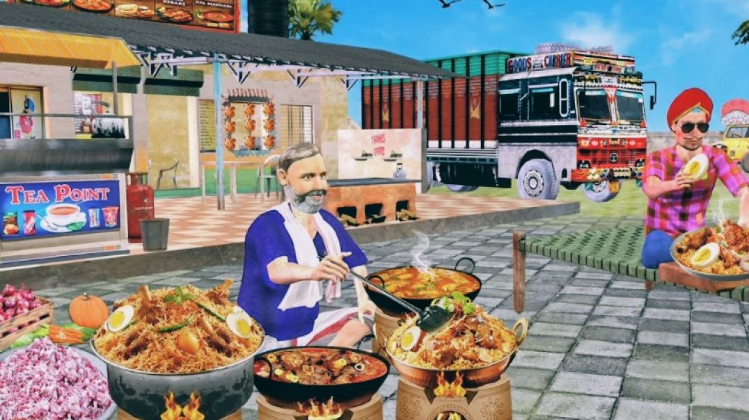 ⁣Highway Dhaba | Truck Driver Ka Khana Mutton Gosht Roti | Comedy Hindi Kahaniya Moral Stories Funny 