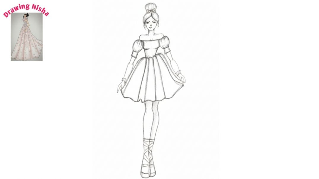 ⁣How to draw a 'Step by Step Doll Drawing with Pencil