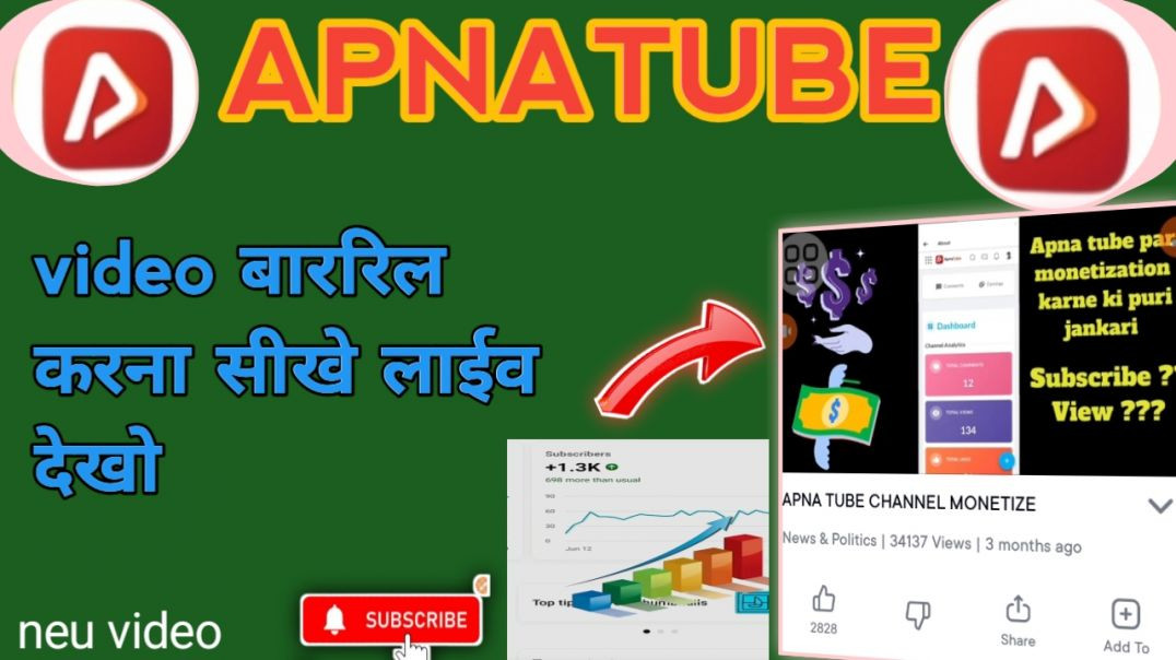 ⁣Apna tube चैनल पर video बाररिल करें अभी देखे neu video
