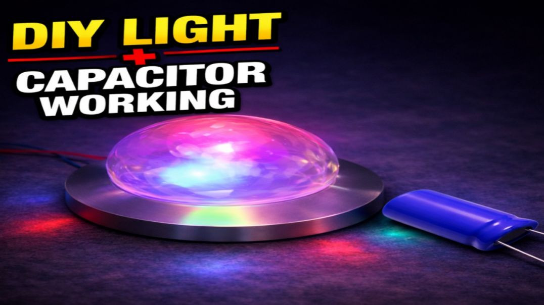 ⁣diy light+capicitor work