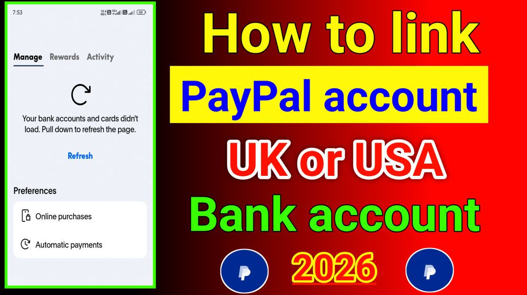 ⁣How to link PayPal account UK or USA bank account 2026