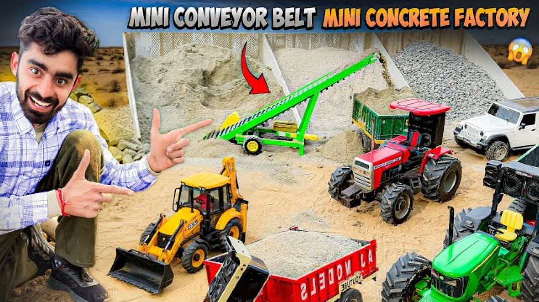 I_build_a_mini_conveyor_Belt_for_construction_material_factory_using_Rc_Tractor_DIY_Mini_City_480P