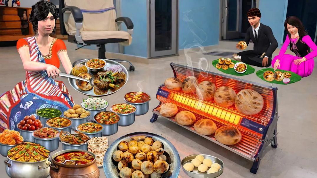 ⁣Heater बना चूल्हा | Room Heater पर Litti Chokha | Desi Jugaad Hindi Kahaniya