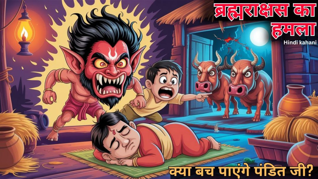 ⁣राक्षस vs चोर! 😱 पंडित हरिशंकर की भैंसें Brahmarakshas Thief Moral Story Hindi चाणक्य नीति कहानी
