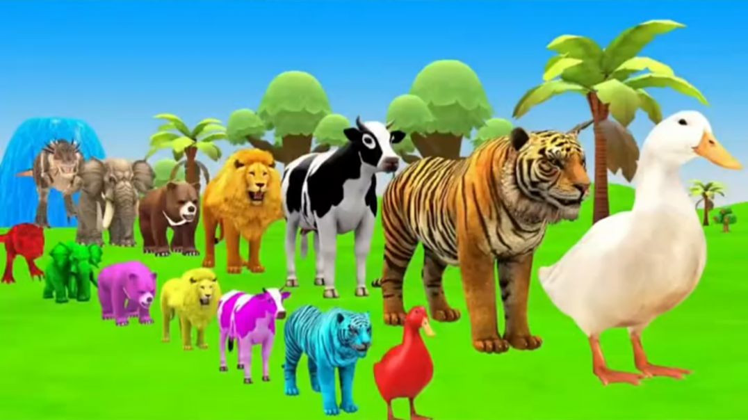 ⁣Long slide Game 🎯 l 3d animals game