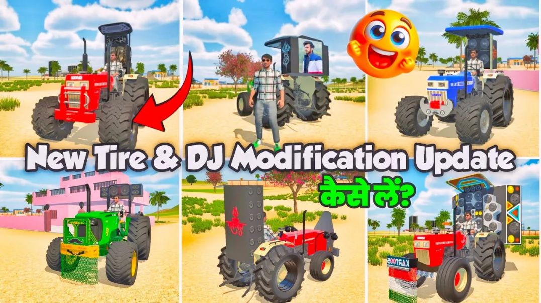 ⁣Front Monster Tire and DJ Modification Update in Indian Vehicles Simulator 3D | New Update Kaise Le