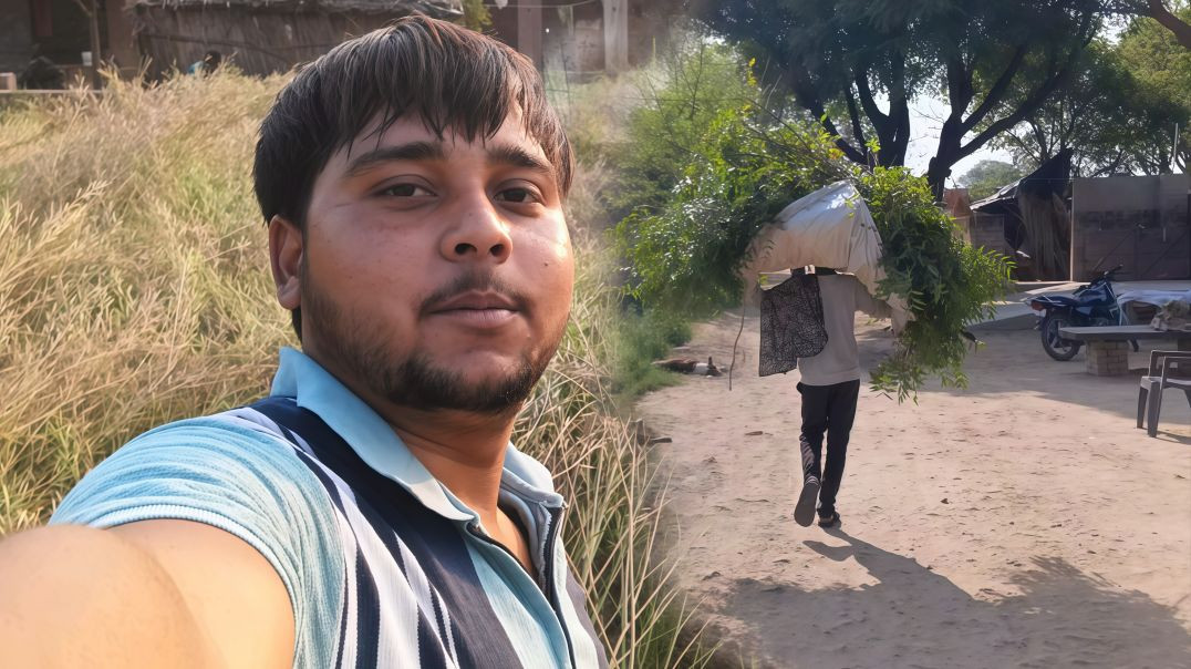 ⁣Aaj ka Desi Vlog 🐐 Bakri Charana + Bazaar Cutting + Sarson ke Khet 🌾