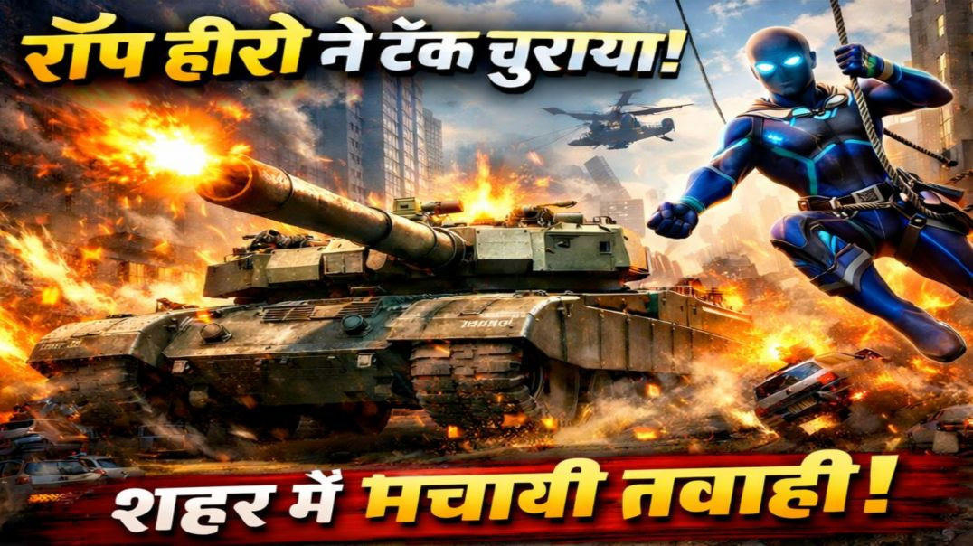 ⁣Rope Hero Ne Tank Churaya 😱 | Shehar Me Machayi Tabahi | Rope Hero 3 Gameplay Hindi
