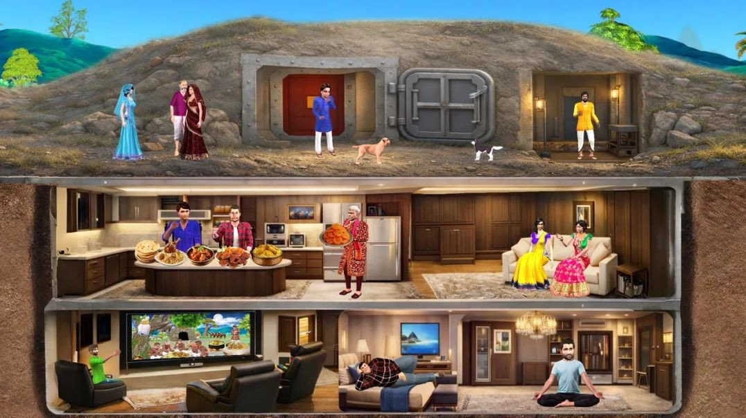 ⁣गुफा में बहू का आलीशान ससुराल | Underground Luxury House in a Cave | Hindi Kahaniya