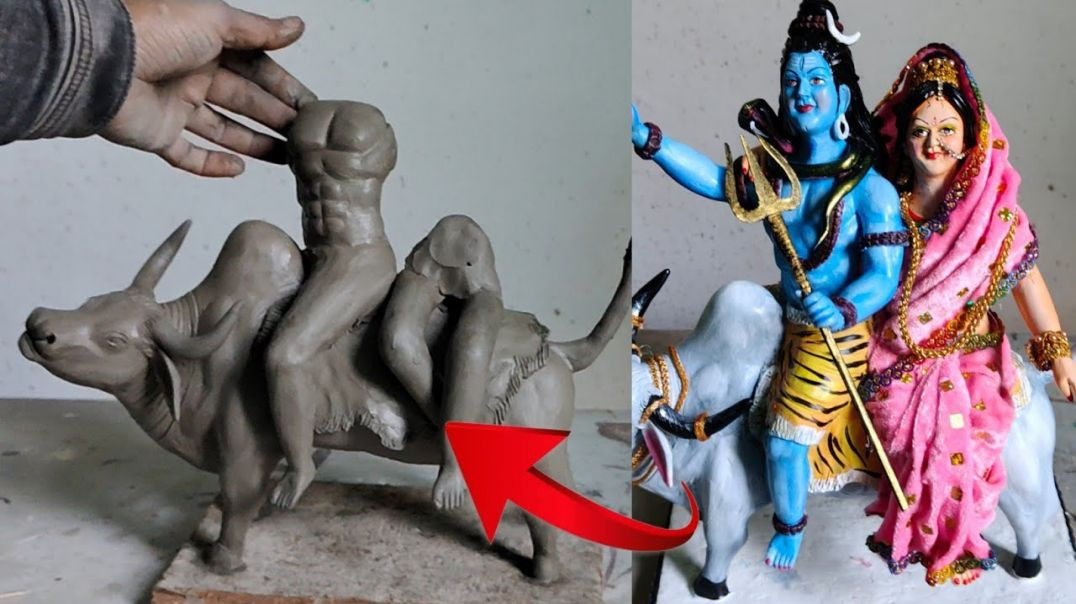 ⁣🕉️ Mahashivratri Special _ Shiv parwati idol making _ Shiv parwati murti making 2026
