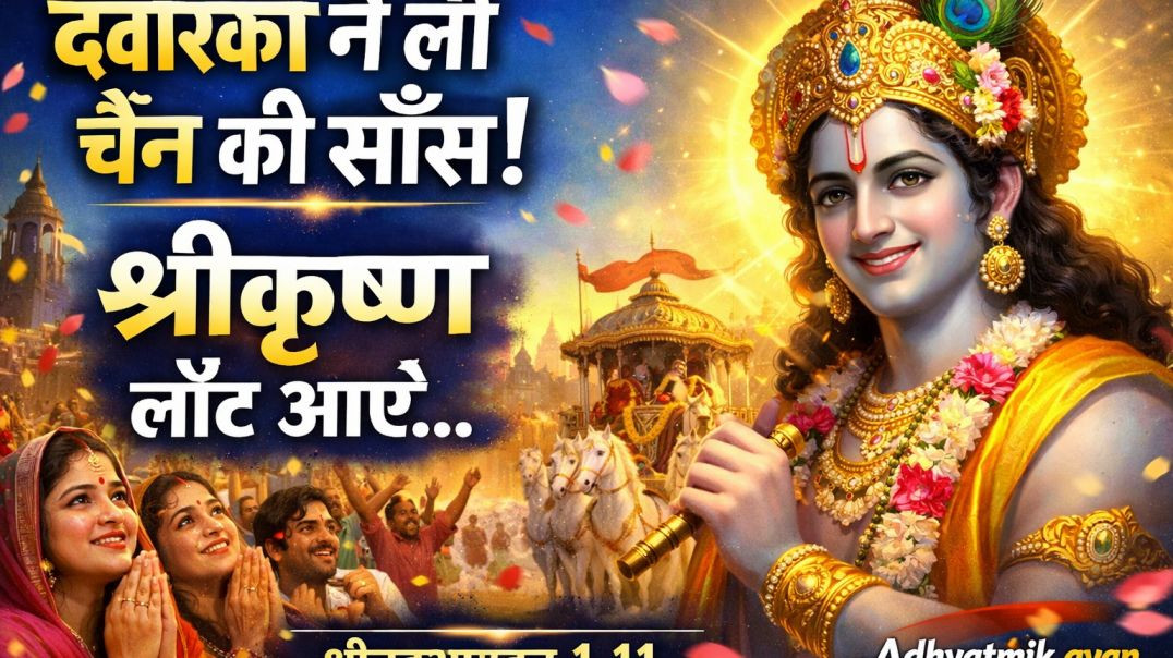 ⁣“जब द्वारका ने ली चैन की साँस!  <br>युद्ध के बाद श्रीकृष्ण का दिव्य आगमन | विरह, भक्ति और प्रेम की प