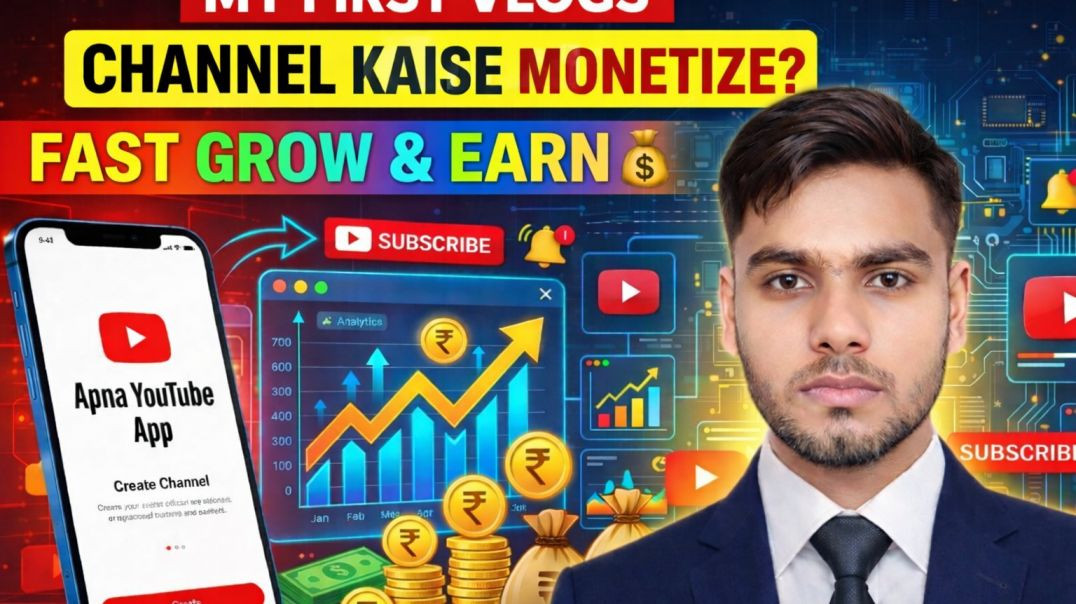 ⁣My First Vlog | Apnatube Channel ko Monetize kaise kare