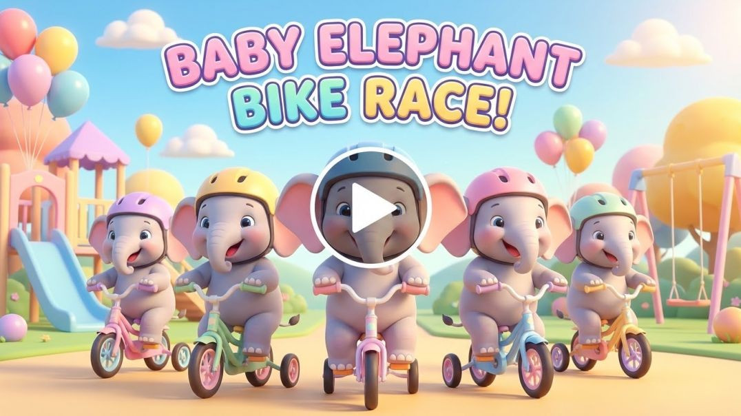 ⁣पाँच मोटे हाथी साइकिल रेस 🚴‍♂️🐘  Hindi Rhymes for Kids  3D Animation  DK Kids TV