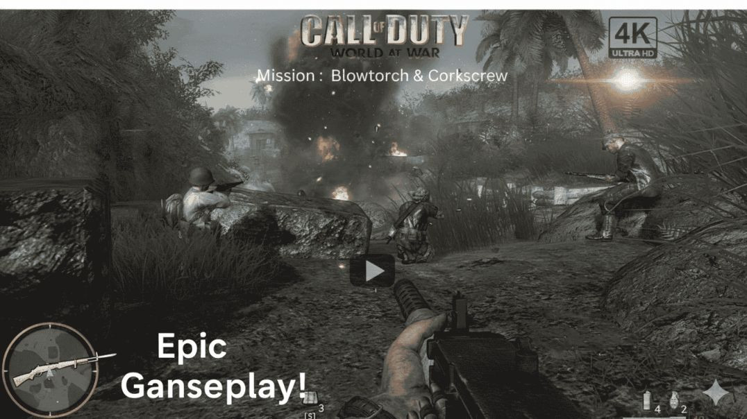 ⁣Call Of Duty World At War – Blowtorch & Corkscrew Mission Gameplay (Full Playthrough)