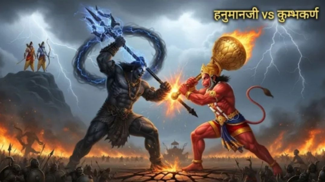 ⁣हनुमानजी की शक्ति देख डर के भागा कुंभकर्ण Hanuman VS Kumbhkara