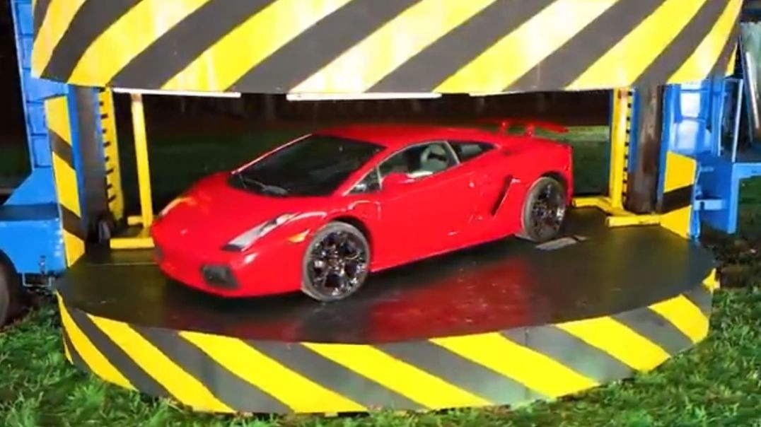 ⁣लैंबॉर्गिनी vs हाइड्रोलिक प्रेस |Lamborghini vs hydraulic press mr beast