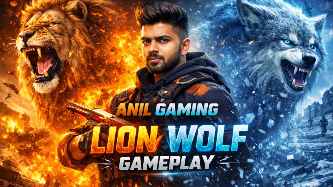 ⁣Garena free fire 🔥 lion wolf gameplay 🎮😈