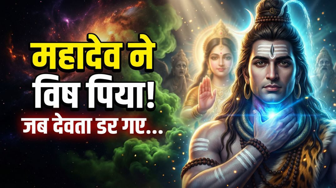 ⁣महादेव ने विष क्यों पिया? जब देवता डर गए | Samudra Manthan Story