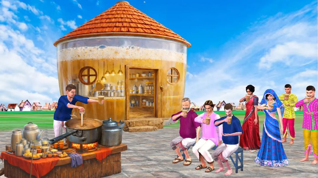 ⁣Garib Chai Wala Ka Biggest Tea House | Heart Touching Street Food Hindi Kahani Moral Story Comedy